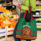 Morocco Proclamation Day Grocery Bag with Marruecos Coat of Arms and Roses Pattern