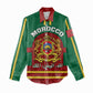 Morocco Proclamation Day Women Casual Shirt with Marruecos Coat of Arms and Roses Pattern LT01