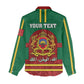 Morocco Proclamation Day Women Casual Shirt with Marruecos Coat of Arms and Roses Pattern LT01