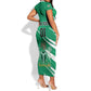 Nigeria Football Short Sleeve Bodycon Dress - Victory for the Super Eagles LT01