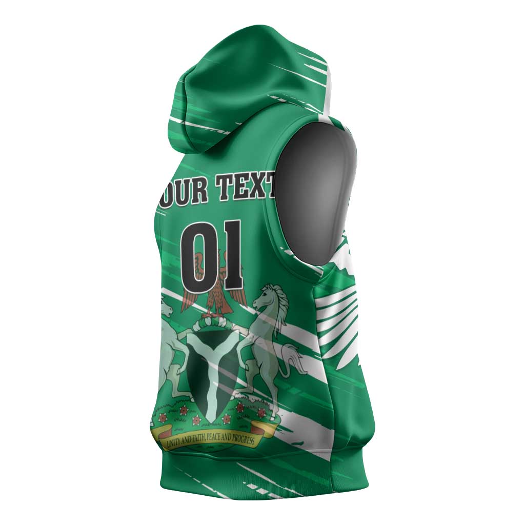 Nigeria Football Sleeveless Hoodie - Victory for the Super Eagles - African Pride