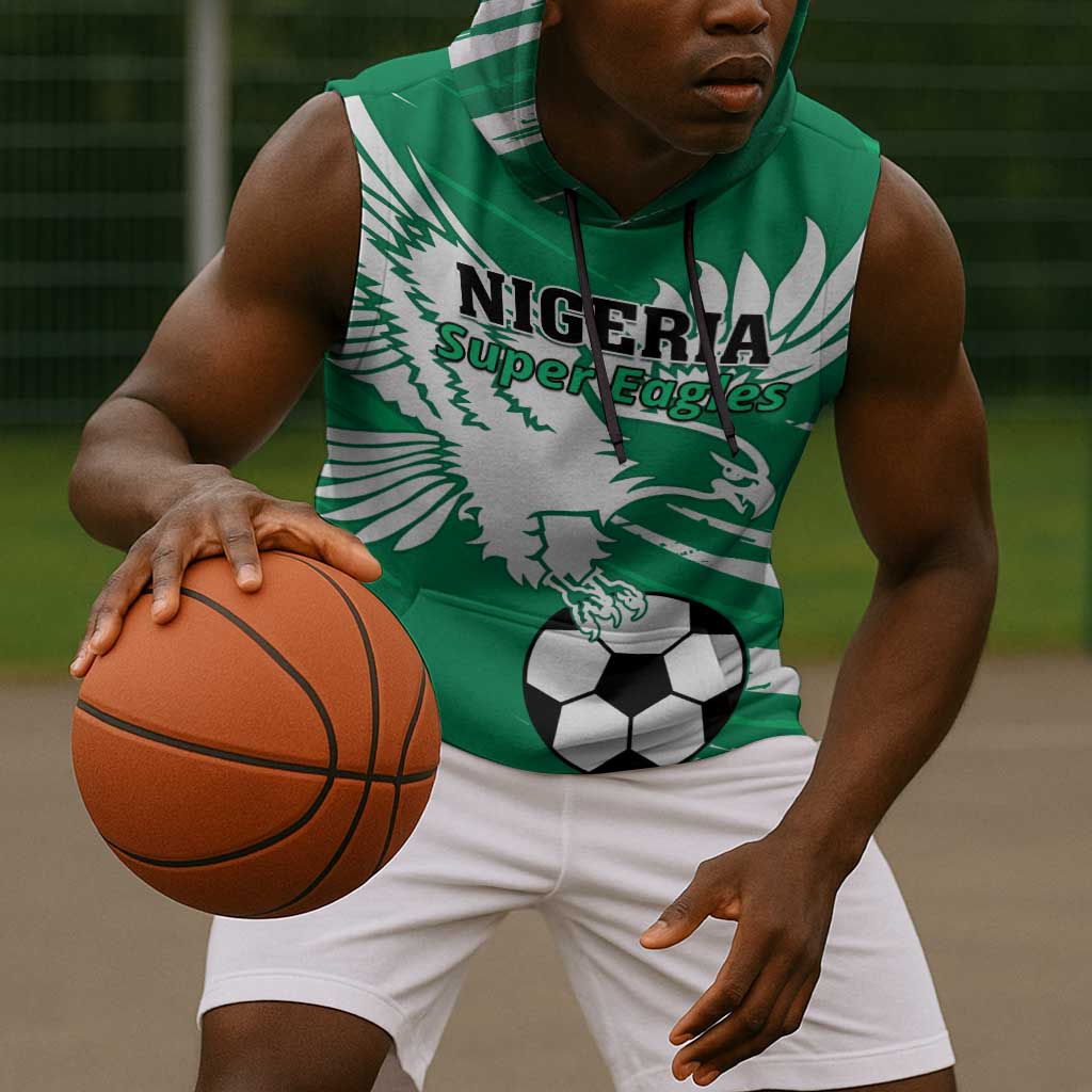 Nigeria Football Sleeveless Hoodie - Victory for the Super Eagles - African Pride