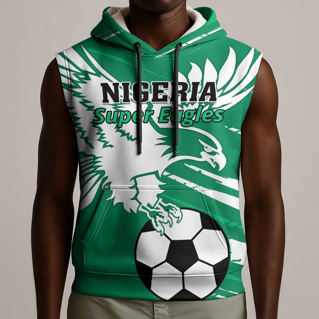 Nigeria Football Sleeveless Hoodie - Victory for the Super Eagles - African Pride