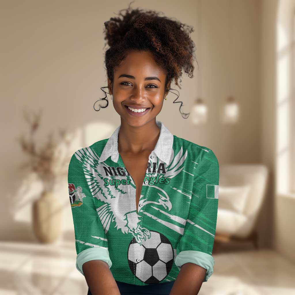 Nigeria Football Women Casual Shirt - Victory for the Super Eagles LT01