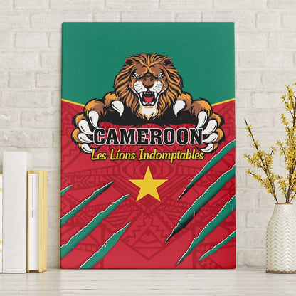 Support Les Lions Indomptables - Cameroon Football Canvas Wall Art
