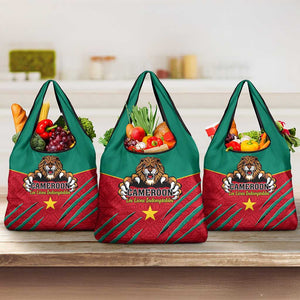 Support Les Lions Indomptables - Cameroon Football Grocery Bag