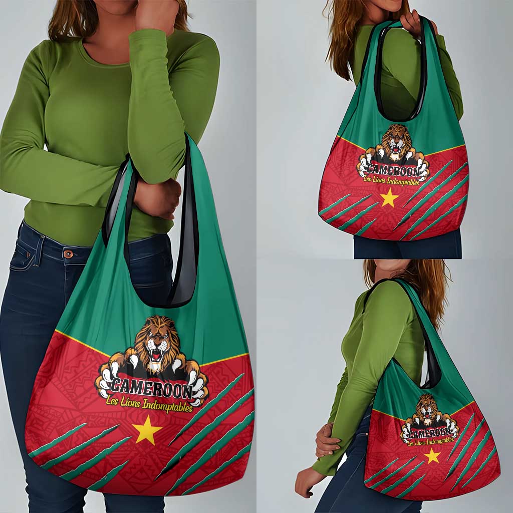 Support Les Lions Indomptables - Cameroon Football Grocery Bag