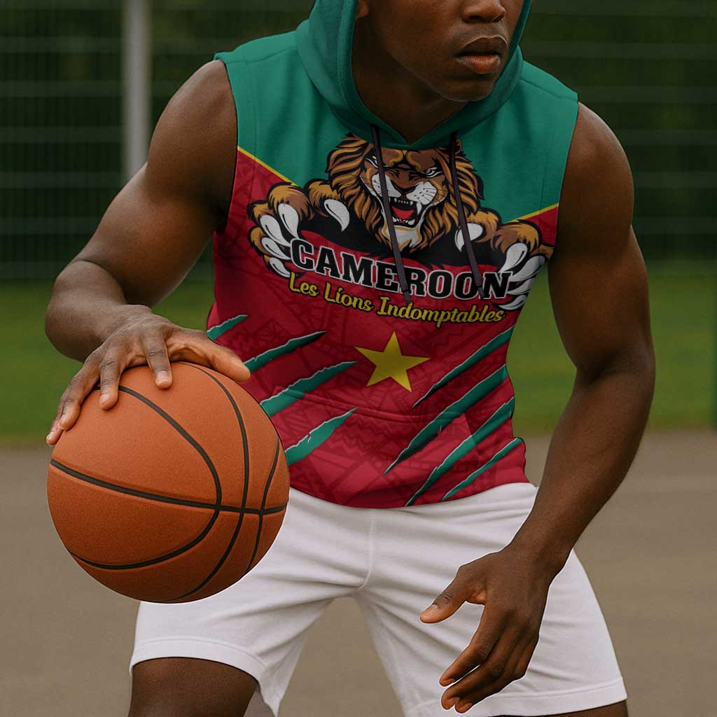 Support Les Lions Indomptables - Cameroon Football Sleeveless Hoodie - African Pride