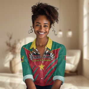 Support Les Lions Indomptables - Cameroon Football Women Casual Shirt LT01