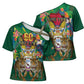 Personalized Guyana 60th Independence Day Cross Shoulder Shirt Diamond Jubilee