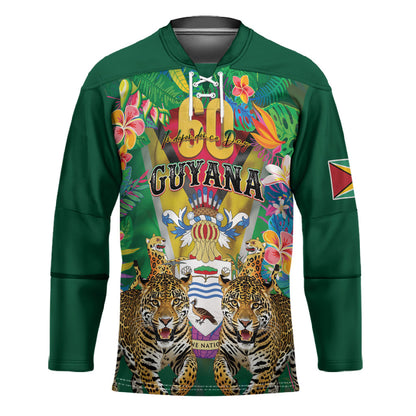 Personalized Guyana 60th Independence Day Hockey Jersey Diamond Jubilee
