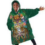 Personalized Guyana 60th Independence Day Kid Wearable Blanket Hoodie Diamond Jubilee