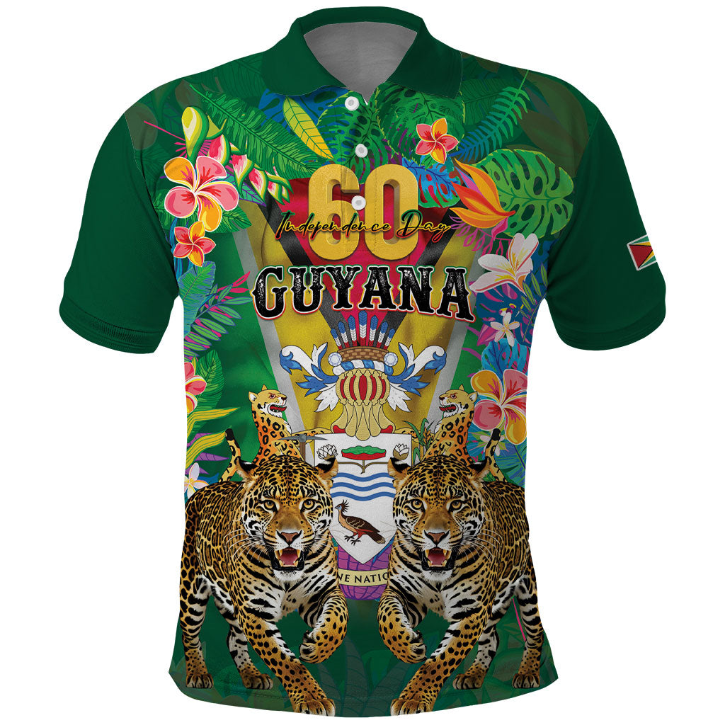 Personalized Guyana 60th Independence Day Polo Shirt Diamond Jubilee