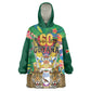 Personalized Guyana 60th Independence Day Wearable Blanket Hoodie Diamond Jubilee