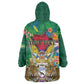 Personalized Guyana 60th Independence Day Wearable Blanket Hoodie Diamond Jubilee