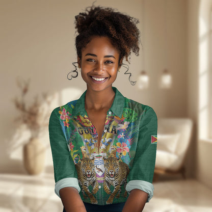Personalized Guyana 60th Independence Day Women Casual Shirt Diamond Jubilee