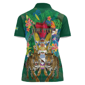 Personalized Guyana 60th Independence Day Women Polo Shirt Diamond Jubilee