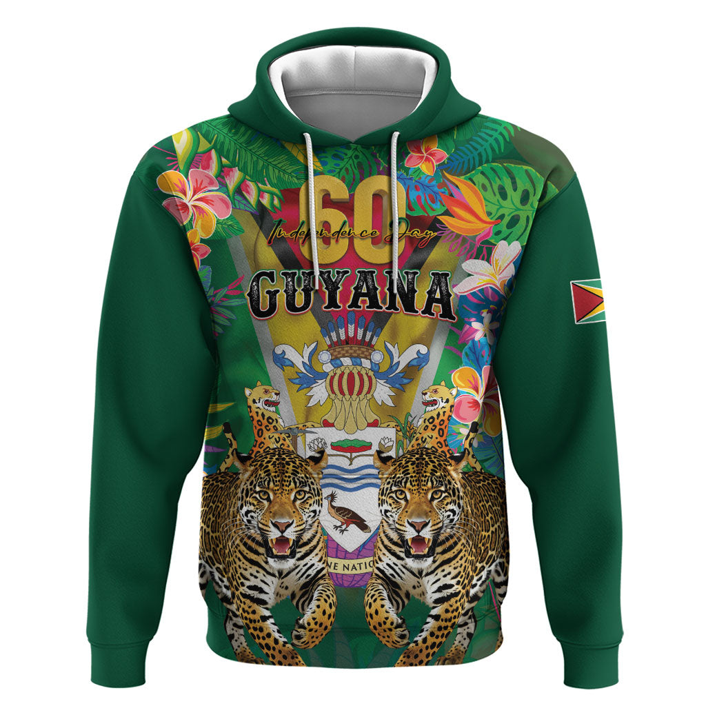 Personalized Guyana 60th Independence Day Zip Hoodie Diamond Jubilee
