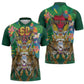Personalized Guyana 60th Independence Day Zipper Polo Shirt Diamond Jubilee