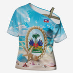 Personalized Haiti The Pearl Of Antilles Cross Shoulder Shirt Summer Aesthetic Vibe