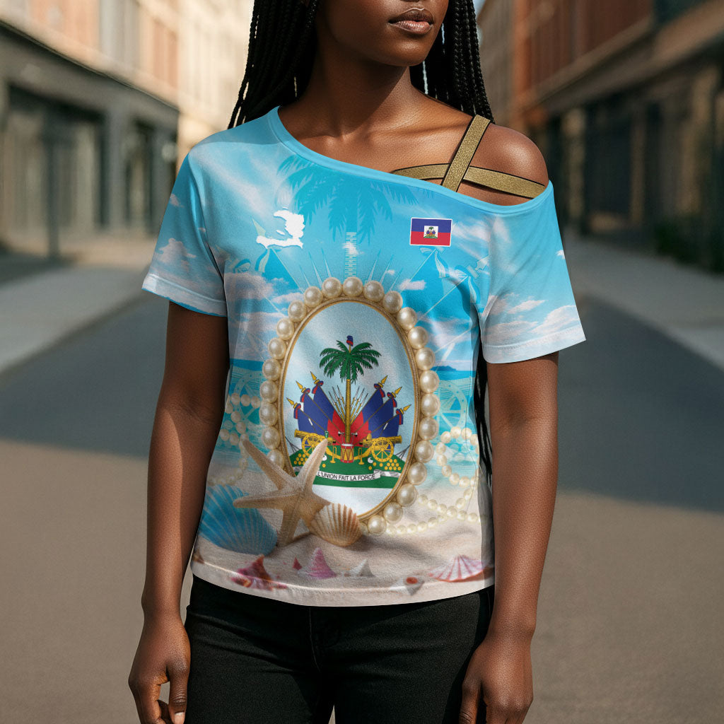 Personalized Haiti The Pearl Of Antilles Cross Shoulder Shirt Summer Aesthetic Vibe