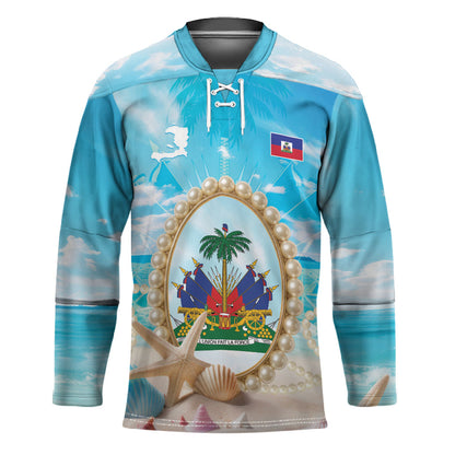 Personalized Haiti The Pearl Of Antilles Hockey Jersey Summer Aesthetic Vibe