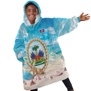 Personalized Haiti The Pearl Of Antilles Kid Wearable Blanket Hoodie Summer Aesthetic Vibe