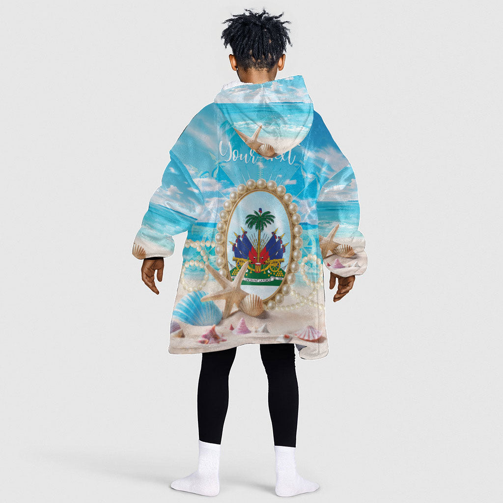 Personalized Haiti The Pearl Of Antilles Kid Wearable Blanket Hoodie Summer Aesthetic Vibe