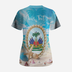 Personalized Haiti The Pearl Of Antilles Scrub Top Summer Aesthetic Vibe