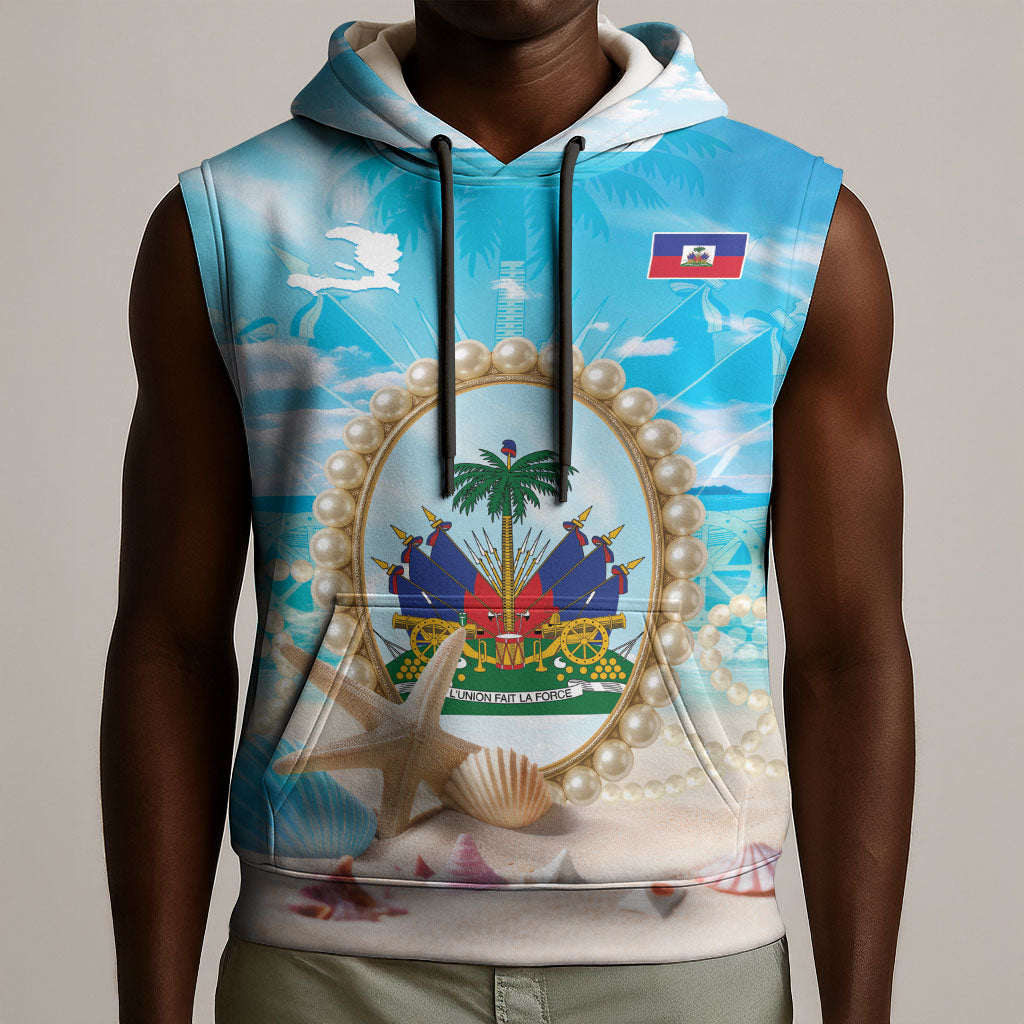 Personalized Haiti The Pearl Of Antilles Sleeveless Hoodie Summer Aesthetic Vibe