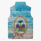 Personalized Haiti The Pearl Of Antilles Sleeveless Puffer Jacket Summer Aesthetic Vibe