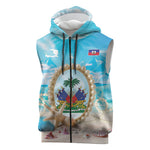 Personalized Haiti The Pearl Of Antilles Sleeveless Zip Hoodie Summer Aesthetic Vibe
