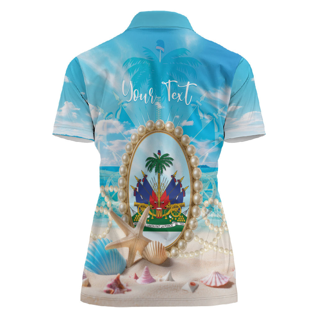 Personalized Haiti The Pearl Of Antilles Women Polo Shirt Summer Aesthetic Vibe