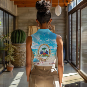 Personalized Haiti The Pearl Of Antilles Women Sleeveless Polo Shirt Summer Aesthetic Vibe