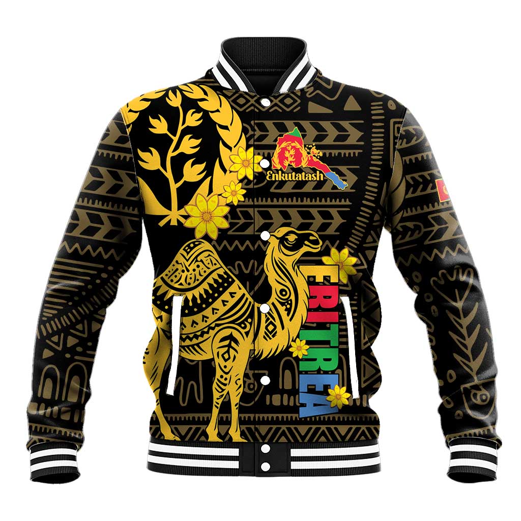 Enkutatash Eritrea New Year Baseball Jacket Eritrean Camel African Pattern LT01