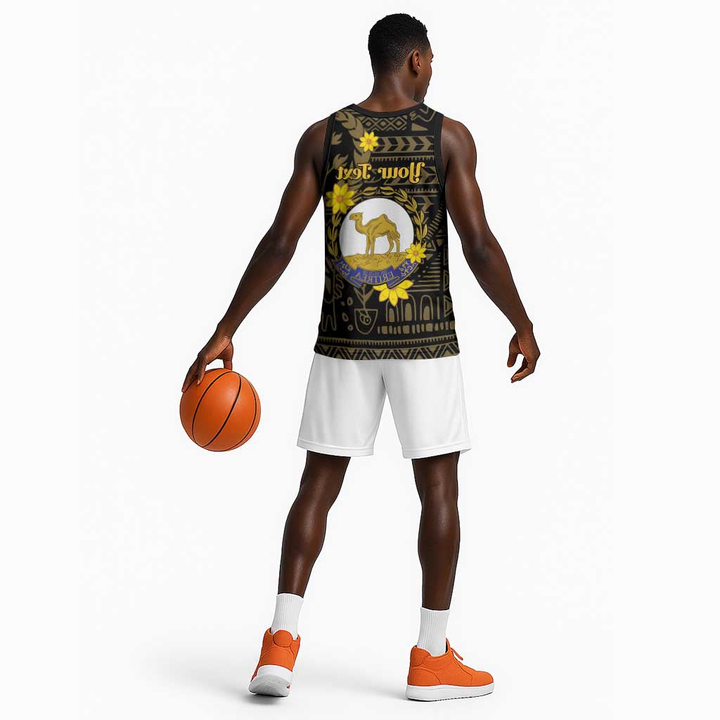 Enkutatash Eritrea New Year Basketball Jersey Eritrean Camel African Pattern - African Pride