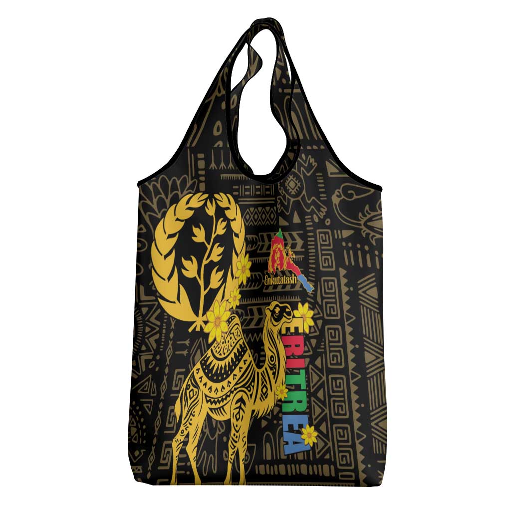 Enkutatash Eritrea New Year Grocery Bag Eritrean Camel African Pattern