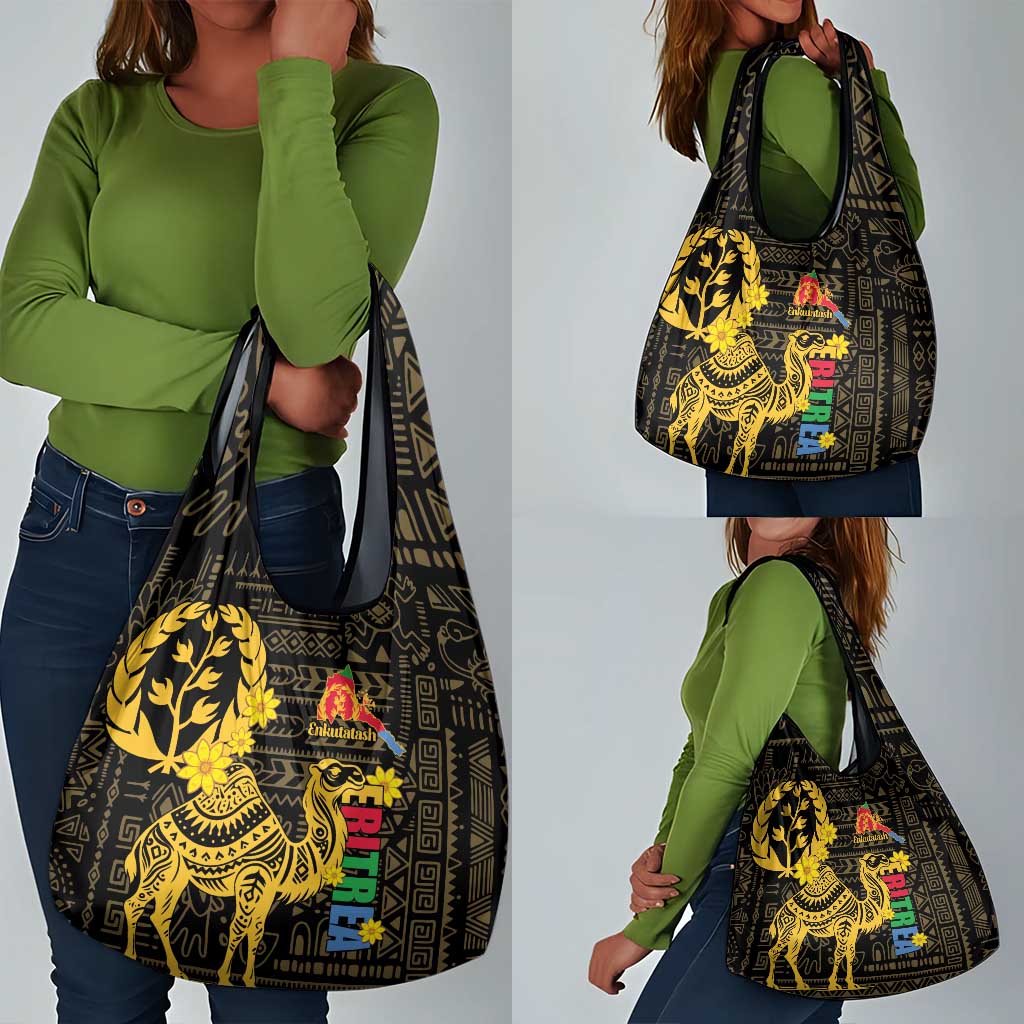 Enkutatash Eritrea New Year Grocery Bag Eritrean Camel African Pattern