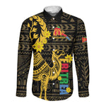 Enkutatash Eritrea New Year Long Sleeve Button Shirt Eritrean Camel African Pattern