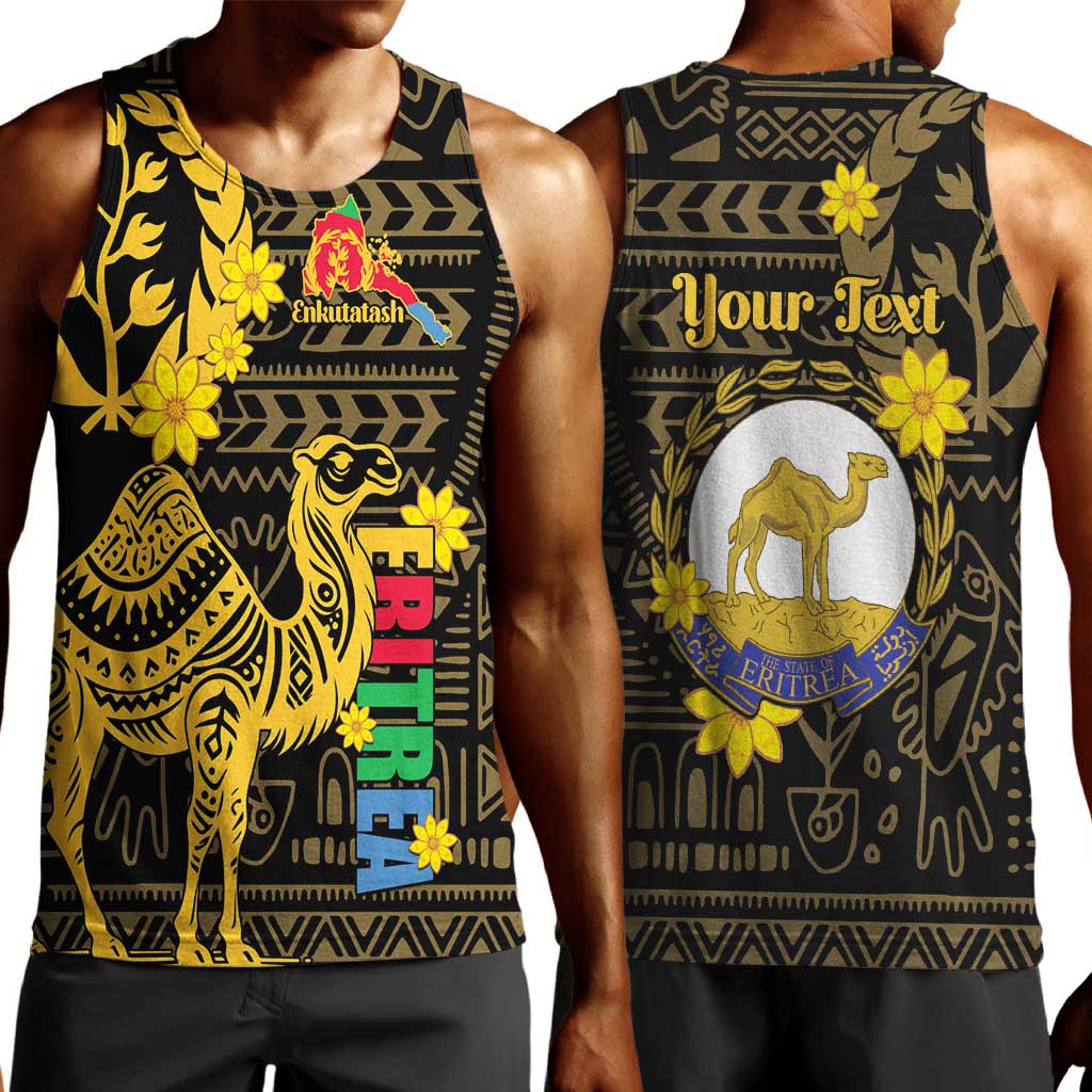 Enkutatash Eritrea New Year Men Tank Top Eritrean Camel African Pattern
