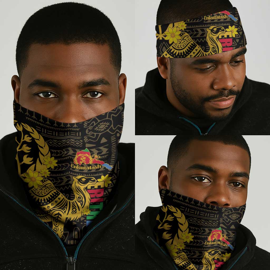 Enkutatash Eritrea New Year Neck Gaiter Eritrean Camel African Pattern - African Pride