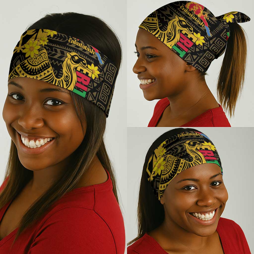 Enkutatash Eritrea New Year Neck Gaiter Eritrean Camel African Pattern - African Pride