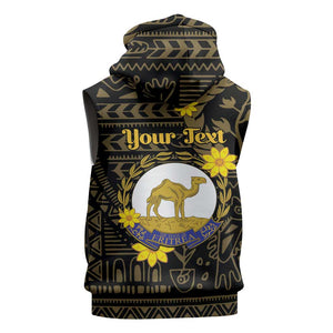 Enkutatash Eritrea New Year Sleeveless Zip Hoodie Eritrean Camel African Pattern - African Pride
