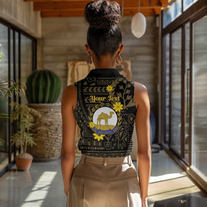 Enkutatash Eritrea New Year Women Sleeveless Polo Shirt Eritrean Camel African Pattern