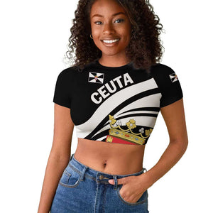 Ceuta Day Raglan Cropped T shirt Dia de Ceuta 2024