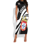 Ceuta Day Short Sleeve Bodycon Dress Dia de Ceuta 2024 LT01