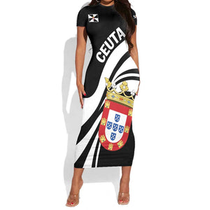 Ceuta Day Short Sleeve Bodycon Dress Dia de Ceuta 2024 LT01