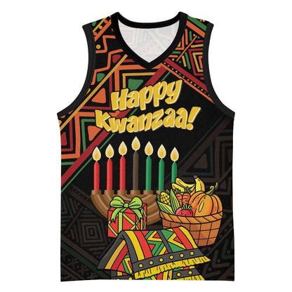 Personalized African Happy Kwanzaa Basketball Jersey - African Pride