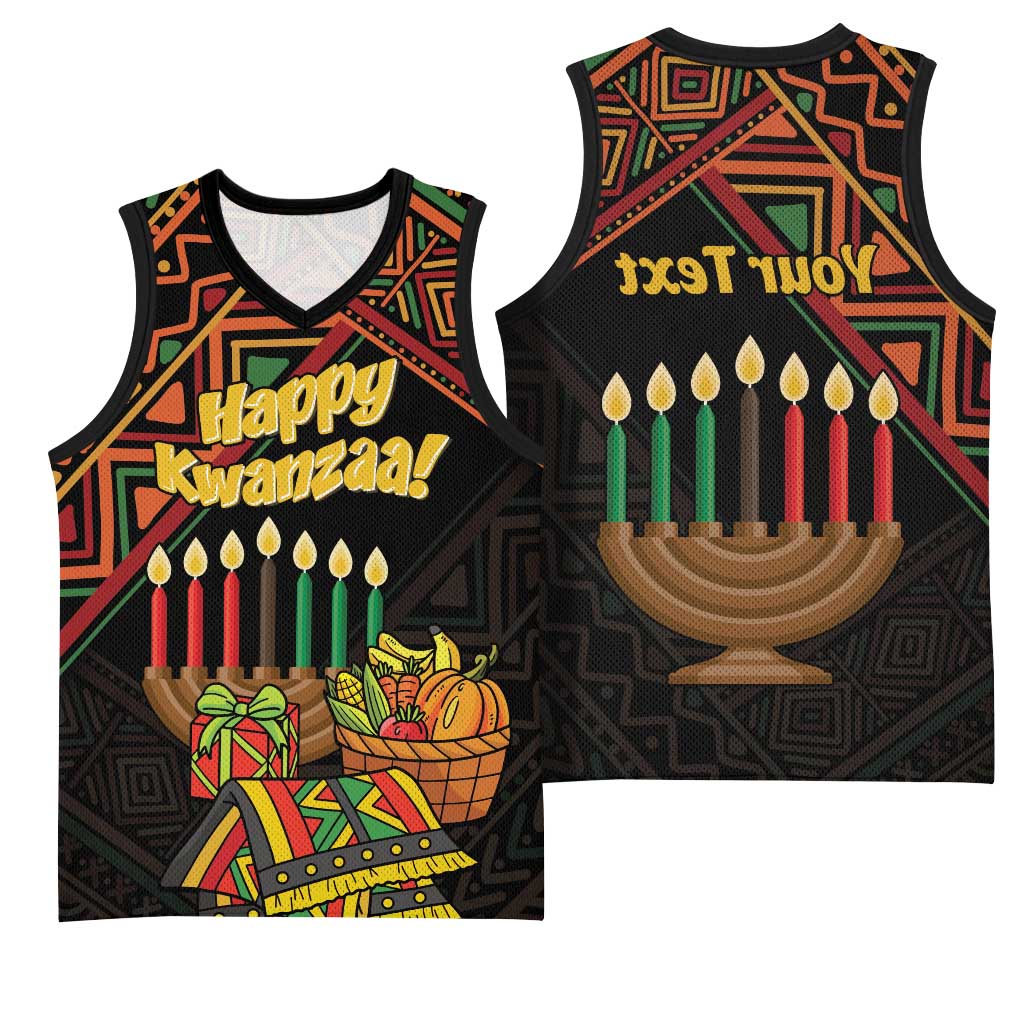 Personalized African Happy Kwanzaa Basketball Jersey - African Pride