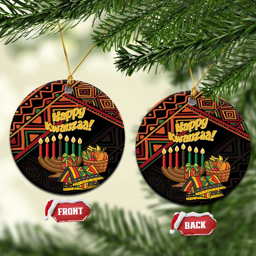 African Happy Kwanzaa Ceramic Ornament